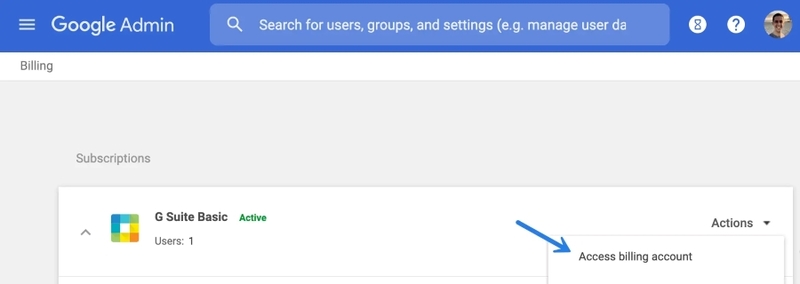 Access billing account