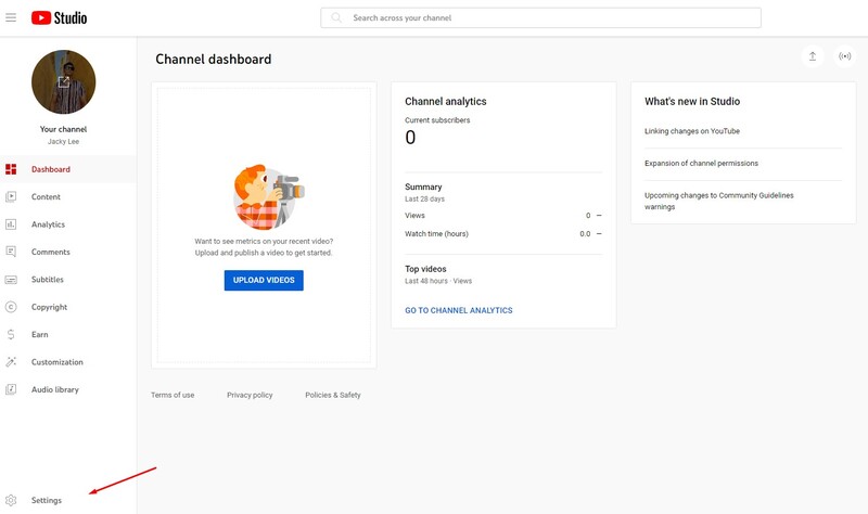 How To Make Youtube Channel Private - Step 1 