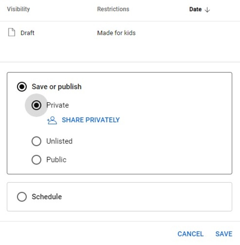 Share Private Youtube Videos