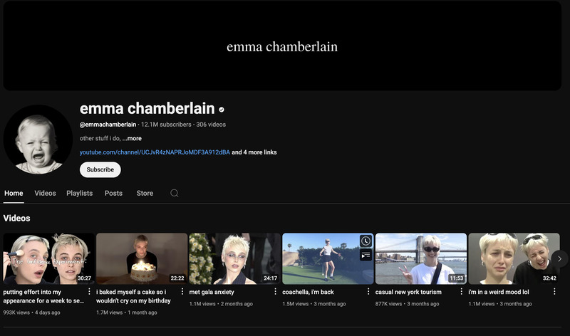 Emma Chamberlain is a social media phenom born in San Bruno