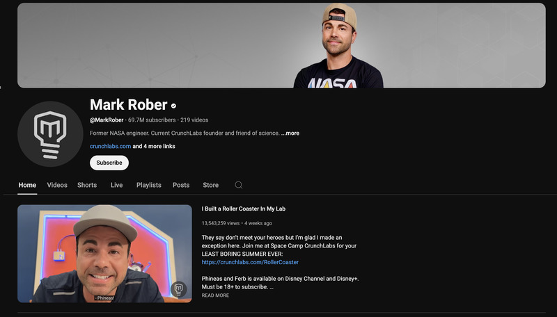 The most famous YouTubers that live in California isMark Rober