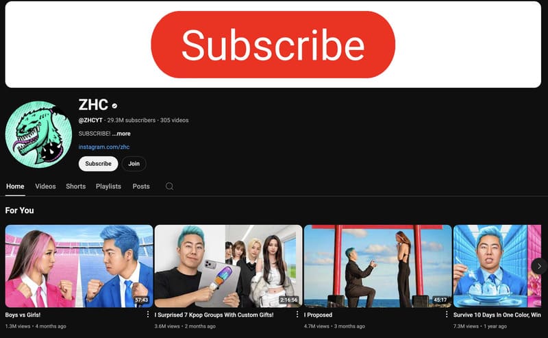 ZHC has gained immense popularity on YouTube